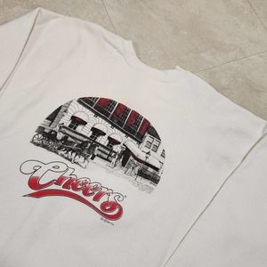 VTG 80s Cheers Boston TV Series Show Mens L Discus Athletic Crewneck Sweatshirt